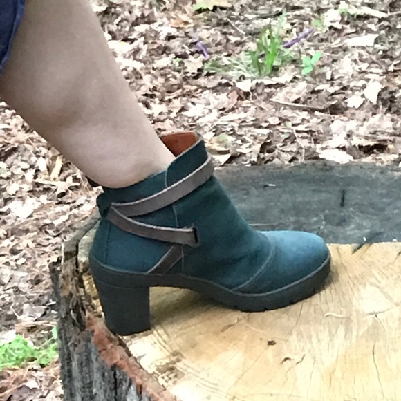 Art Teal Tan Strap Spanish Leather Boots, EUC, 38 - Picture 12 of 14